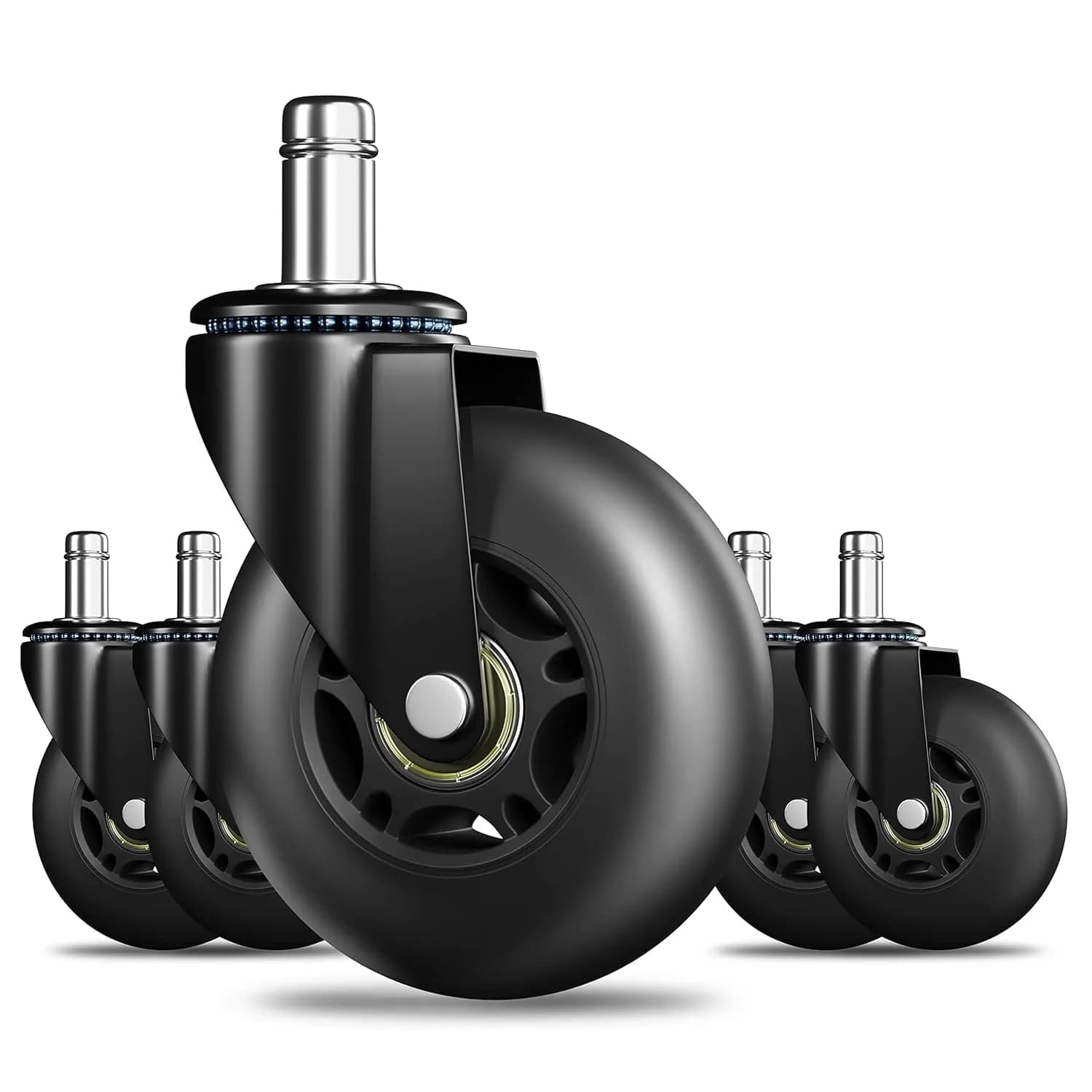 RidRed Heavy Duty Rollerblade Chair Wheels 7.6 cm (3 Inch) | Smooth Rolling, 300 kg Capacity