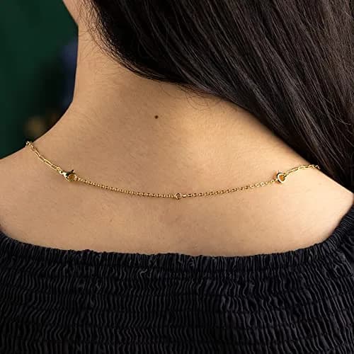 ASH'S CHOICE 14K Gold Plated Brass Necklace Extenders with Lobster Clasp, 3-Piece Set (2, 4, 6 Inches) thumbnail 6