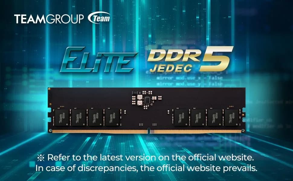 TEAMGROUP Elite DDR5 16GB 4800MHz UDIMM RAM Module | Faster Speeds for Stronger Multitasking thumbnail 5