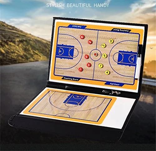 Pure Vie Foldable Magnetic Basketball Coaching Clipboard with Magnets & Pen | Strategy Board for Indian Coaches thumbnail 4