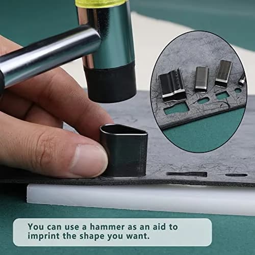 Yizzvb 24 Style Leather Hollow Punch Cutter Tool Set with Box | Versatile Shapes for DIY Crafts thumbnail 7