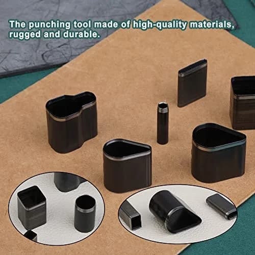Yizzvb 24 Style Leather Hollow Punch Cutter Tool Set with Box | Versatile Shapes for DIY Crafts thumbnail 4