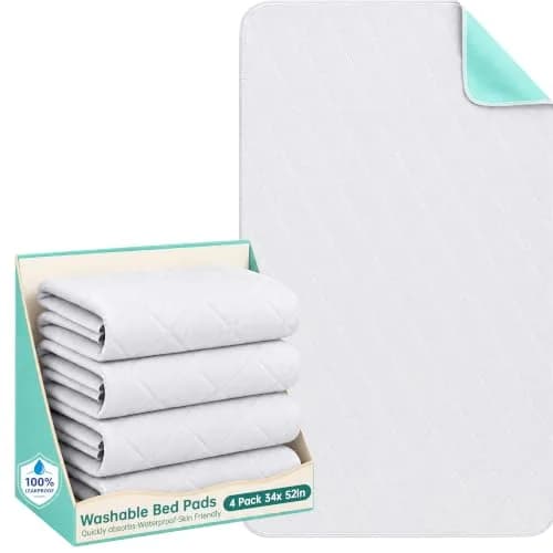 CoolShields Reusable Waterproof Bed Pads 34x52 Inch | Washable Incontinence Protector for Adults & Pets thumbnail 1