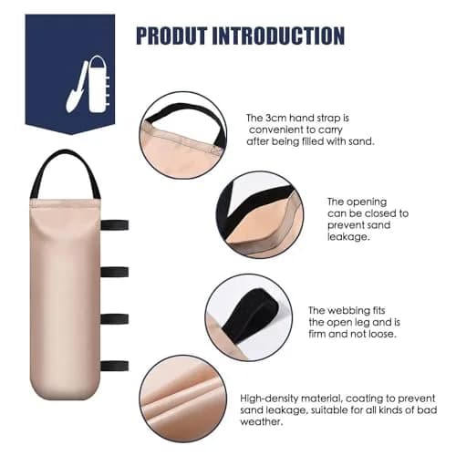 IALNAI Heavy Duty Sand Bags for Canopy Legs (4-Pack, Blue) | Windproof Outdoor Tent Anchors thumbnail 5