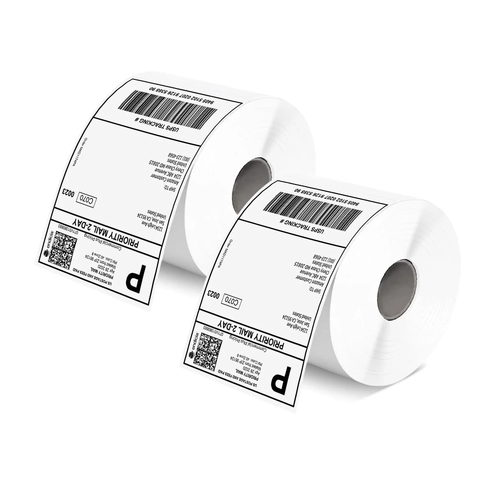 MUNBYN 4x6 Inch Thermal Labels | 1000 Sheets/2 Rolls, Waterproof & Strong Adhesive - main product image