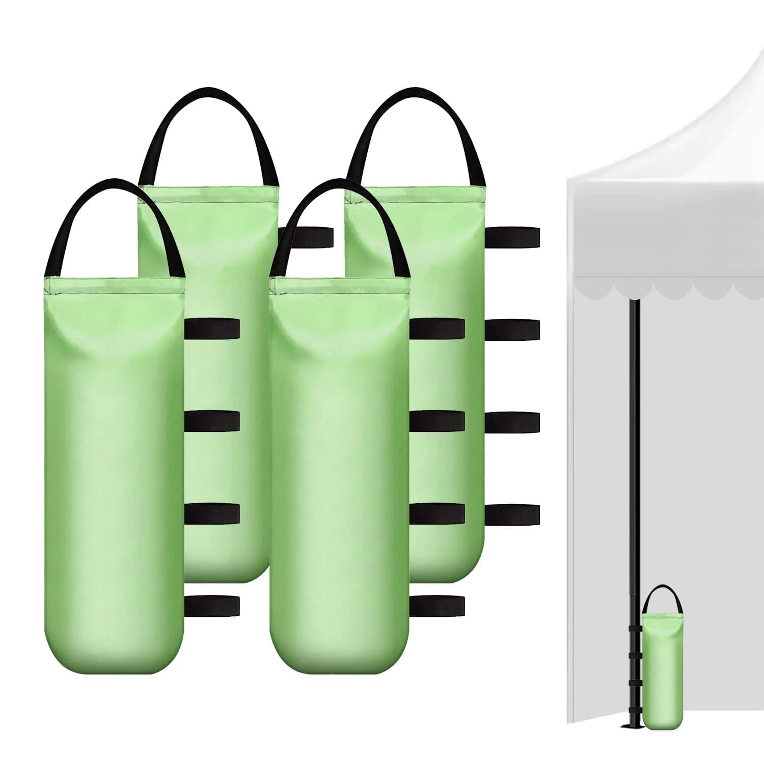 IALNAI Canopy Weights Sand Bags (4-Pack) | Heavy Duty Oxford Cloth for Outdoor Tents & Gazebos — GREEN