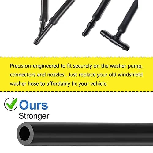 DWARFOO Windshield Washer Hose Kit, 3 Meter | Durable Rubber, Universal Fit for Cars & Trucks thumbnail 4