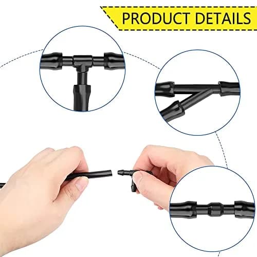 DWARFOO Windshield Washer Hose Kit, 3 Meter | Durable Rubber, Universal Fit for Cars & Trucks thumbnail 3