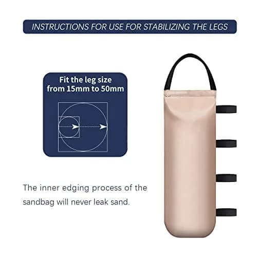 IALNAI Heavy Sand Bags for Canopy 1.8 kg (6.38 oz) 4-Pack | Stabilize Tents in Wind thumbnail 6