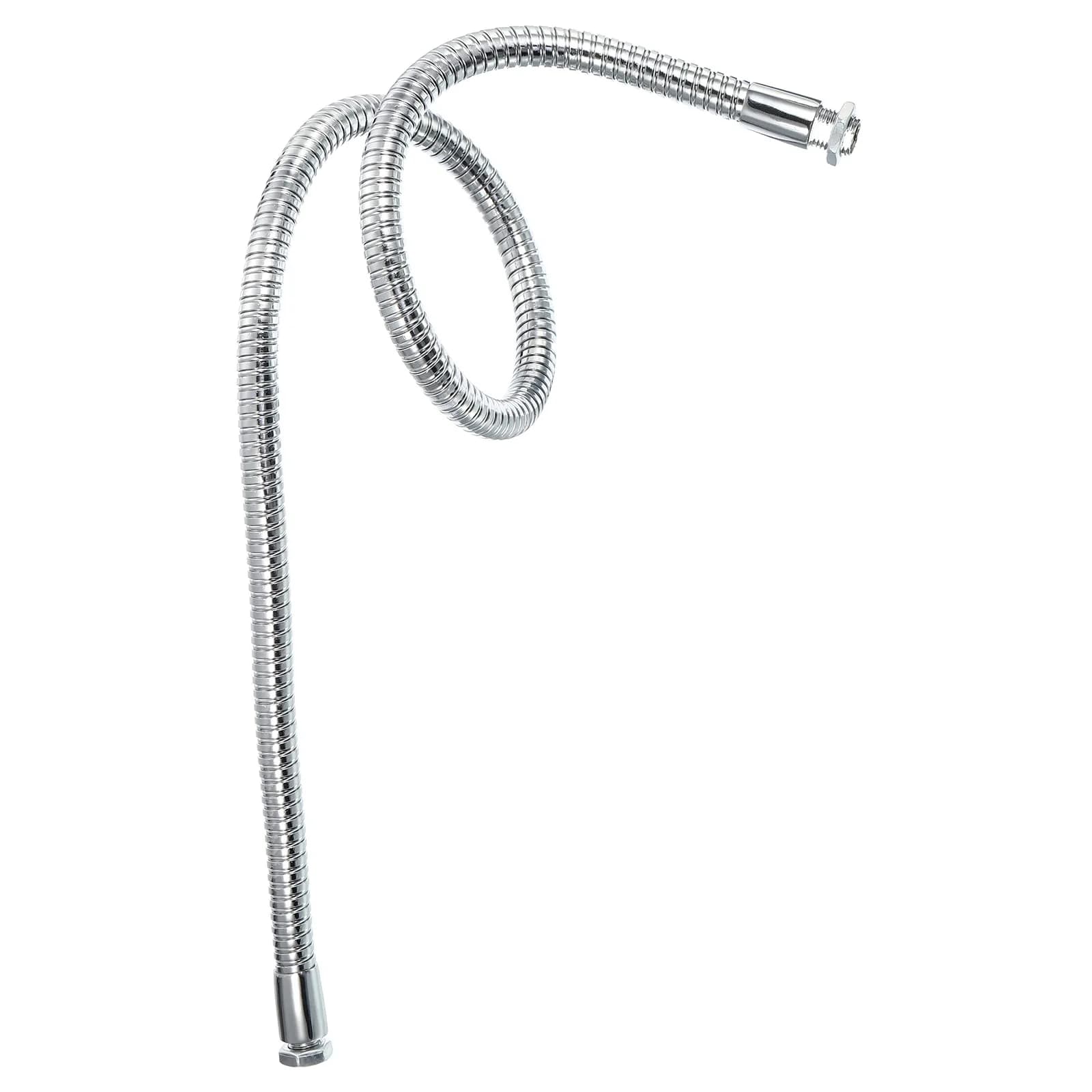 PATIKIL 11.8 inch (300mm) Metal Gooseneck Tube with M10/M8 Thread | Flexible Extension for Mic Stands & DIY — Silver
