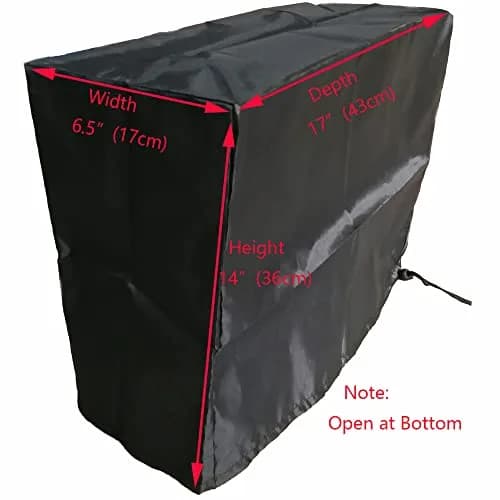 LU2000 Medium PC Dust Cover 17" x 14" x 6.5" (43 x 36 x 17 cm) | Antistatic, Waterproof Jacket Protector for Desktop Towers thumbnail 4