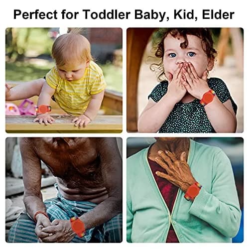 Qonuiy 4 Pack Kids Wristband Compatible with Apple AirTag | Adjustable Nylon Watch Band for Toddler Child Elder thumbnail 6