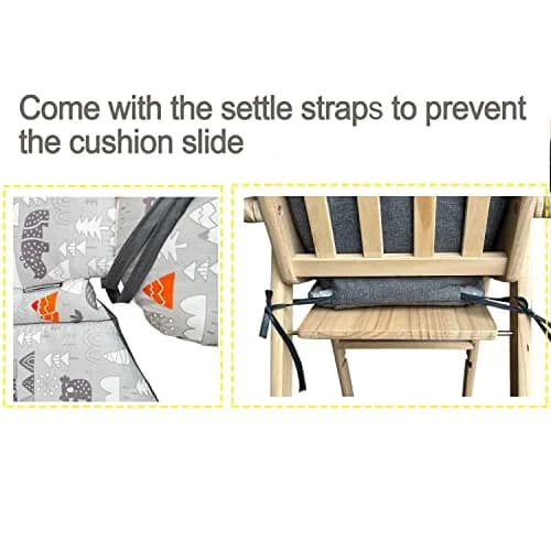 ZARPMA Baby Highchair Cushion Insert Beige | Compatible Wooden Highchair Pad for Baby Comfort thumbnail 4