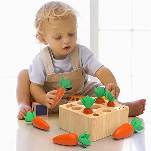 KMTJT Montessori Carrot Harvest Game Wooden Toy for Toddlers 2-3 Years Old | Educational STEM Toy thumbnail 5
