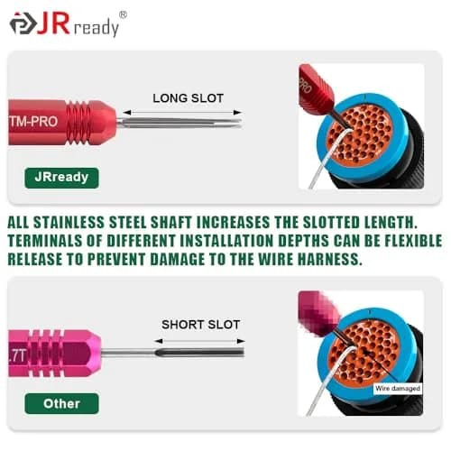 JRready DRK-16DT-PRO Deutsch Terminal Removal Tool, Contacts Size 16 | Durable Stainless Steel & Aluminum Handle thumbnail 7