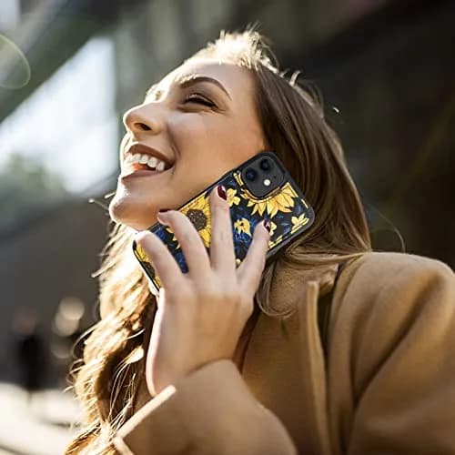 HAOPINSH Wallet Case Card Holder for iPhone 11 | Blooming Sunflowers Pattern, RFID Blocking, Shockproof, Flip Cover (6.1") thumbnail 6