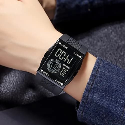 Gosasa Men Digital Military Watch 34mm | Waterproof LED Airplane Design thumbnail 3