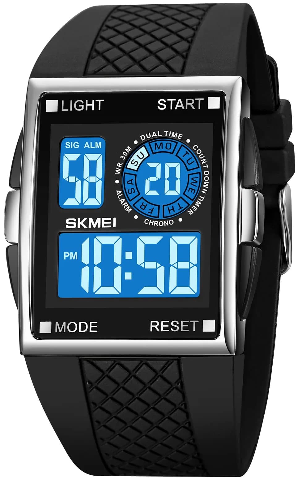 Gosasa Men Digital Military Watch 34mm | Waterproof LED Airplane Design