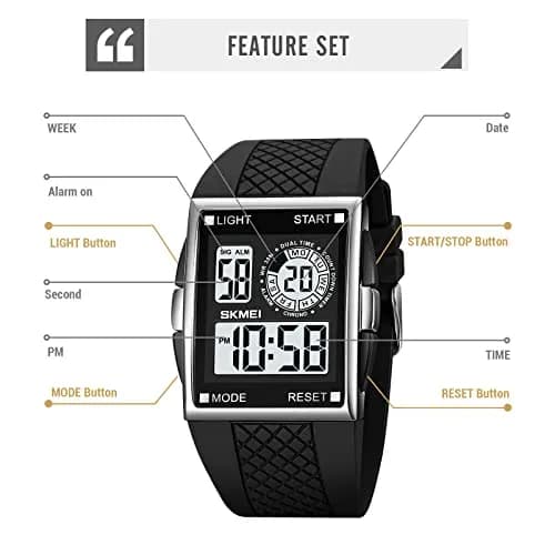Gosasa Men Digital Military Watch 34mm | Waterproof LED Airplane Design thumbnail 7