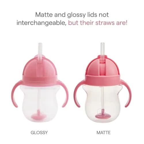 Munchkin Any Angle Sippy Cups, 7 Ounce | Leak-Proof, 2 Pack, Pink/Purple, BPA-Free thumbnail 6