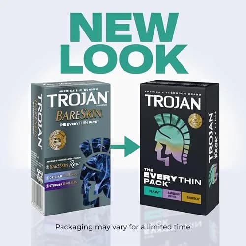 TROJAN Everythin Variety Pack Condoms, 10 Count | Natural Feeling & Trusted Protection thumbnail 2