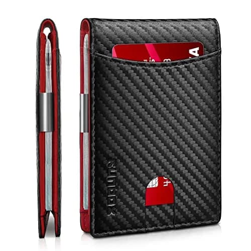RUNBOX Slim Money Clip Wallets for Men and Teen Boys RFID Blocking 11 Card Holder Small Leather Bifold Gift Box thumbnail 1