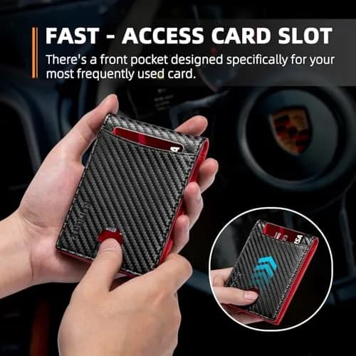 RUNBOX Slim Money Clip Wallets for Men and Teen Boys RFID Blocking 11 Card Holder Small Leather Bifold Gift Box thumbnail 5
