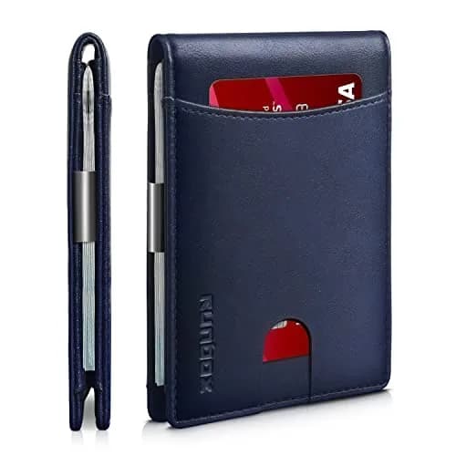 RUNBOX Slim Money Clip Wallets for Men and Teen Boys RFID Blocking 11 Card Holder Small Leather Bifold Gift Box thumbnail 1