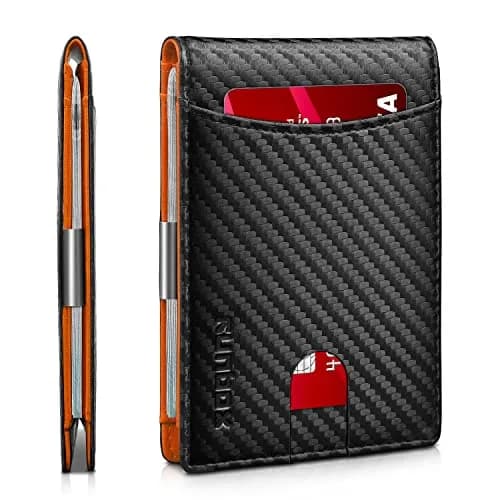 RUNBOX Slim Money Clip Wallets for Men and Teen Boys RFID Blocking 11 Card Holder Small Leather Bifold Gift Box thumbnail 1