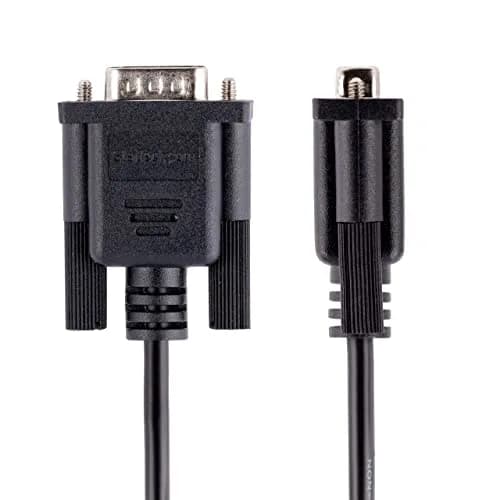StarTech 3m RS232 Serial Null Modem Cable, Black | 9FMNM-3M-RS232-CABLE | 3 Meter Length thumbnail 2