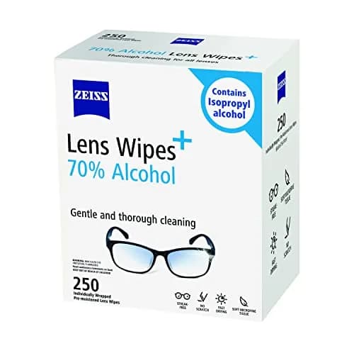 ZEISS Pre-Moistened Lens Cleaning Wipes with 70% Alcohol, 250 Count | Streak-Free Clarity for Optics thumbnail 3