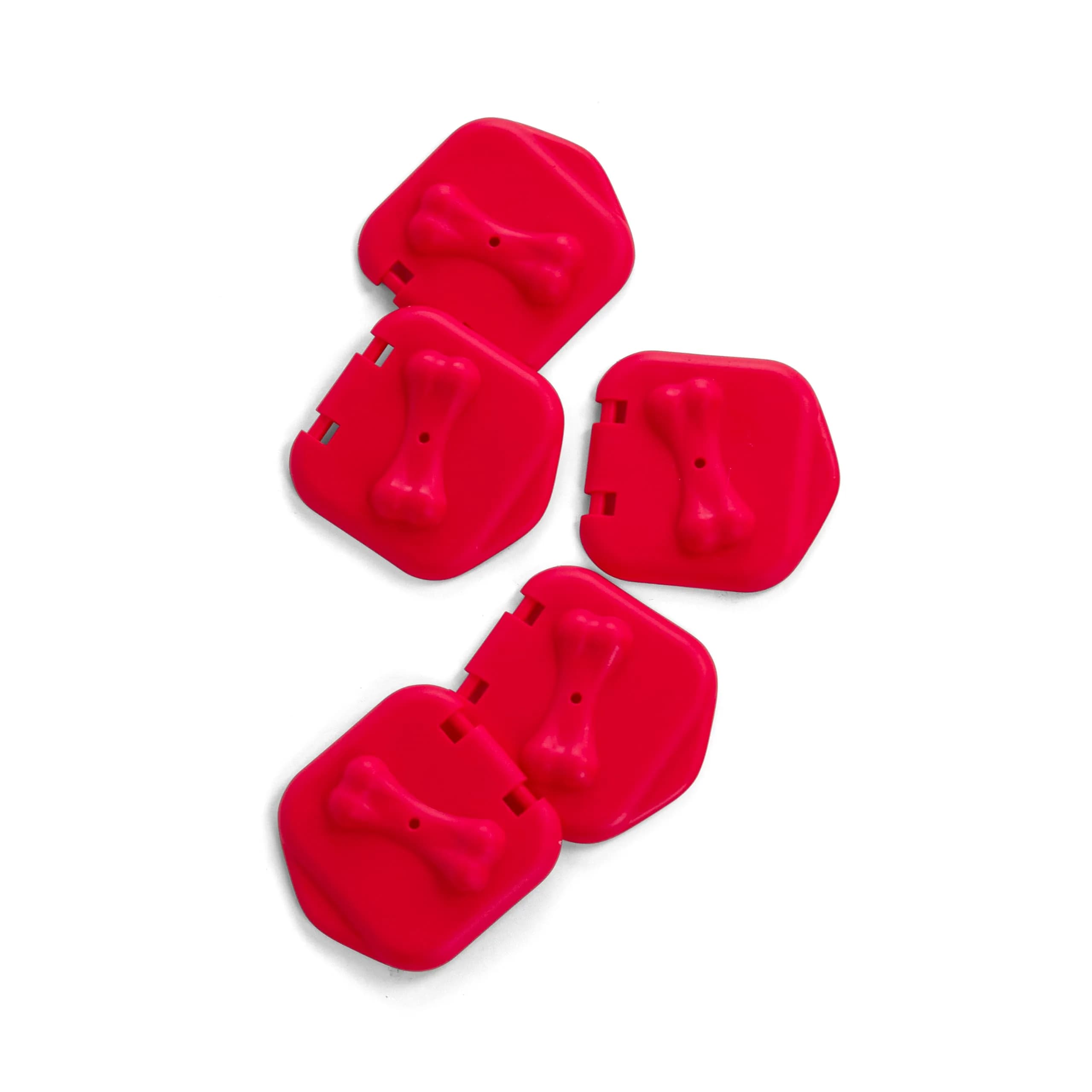 Outward Hound Nina Ottosson Extra Doors for Dog Brick Interactive Dog Puzzle - 5 Pack, Red | Replacement Parts for Dog Enrichment Toys