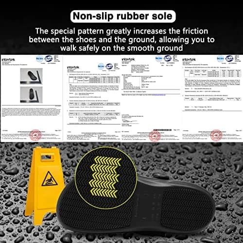 ZEENXIUYA Unisex Non-Slip Kitchen Clogs Black Size 7 Women/9 Men | Waterproof Work Shoes thumbnail 2