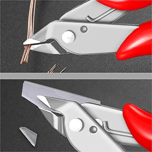 MONVICT 2 Pack Flush Cutters, 5 Inch Wire Cutter | Professional Flush Cut Pliers for Copper & Soft Wire thumbnail 7
