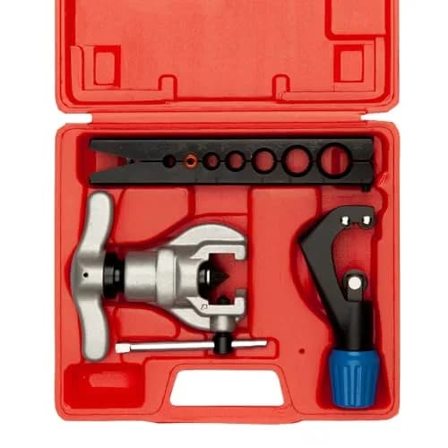 Wostore Eccentric Flaring Kit, 7 Dies 3/16-3/4" 45° Heavy Duty HVAC | Precise Flare Tool for Copper & Steel thumbnail 1