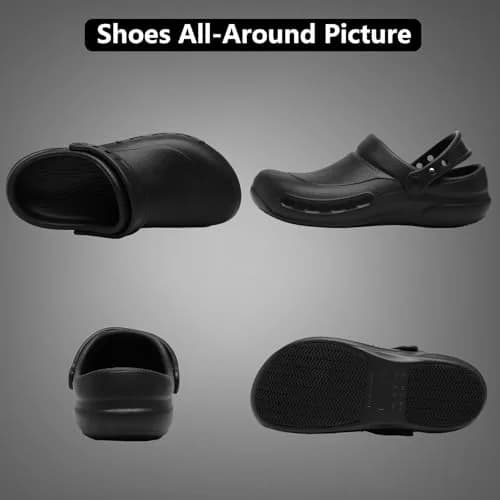 ZEENXIUYA Non Slip Chef Shoes Men's Waterproof Clogs Size 10 | Slip Resistant Kitchen Work Shoes thumbnail 6