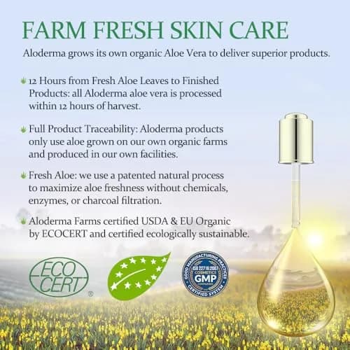 Aloderma Aloe Vera Gel 4.02oz | Organic, Hydrating & Soothing for Sensitive Skin thumbnail 5