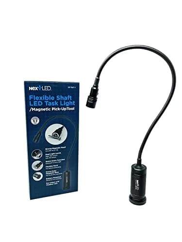 NextLED Flexible Shaft Magnetic LED Flashlight and Pickup Tool, 20 Inch Reach, 300 Lumens, Magnetic Base, Impact-Resistant Aluminum, IP-54 Rated thumbnail 1