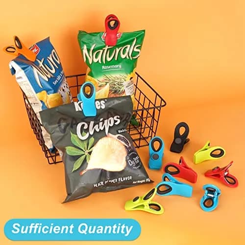 Jetmore 16 Pack Magnetic Chip Clips Bag Clips | Vibrant, Non-Slip Rubber Teeth, Reusable, Multi-Color, Versatile for Food & Office Use thumbnail 4