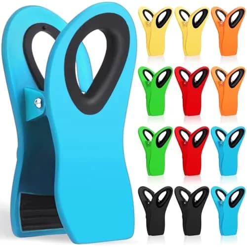 Jetmore 12 Pack Chip Clips Bag Clips with Magnet, Food Storage Clips | Strong Spring Grip thumbnail 1