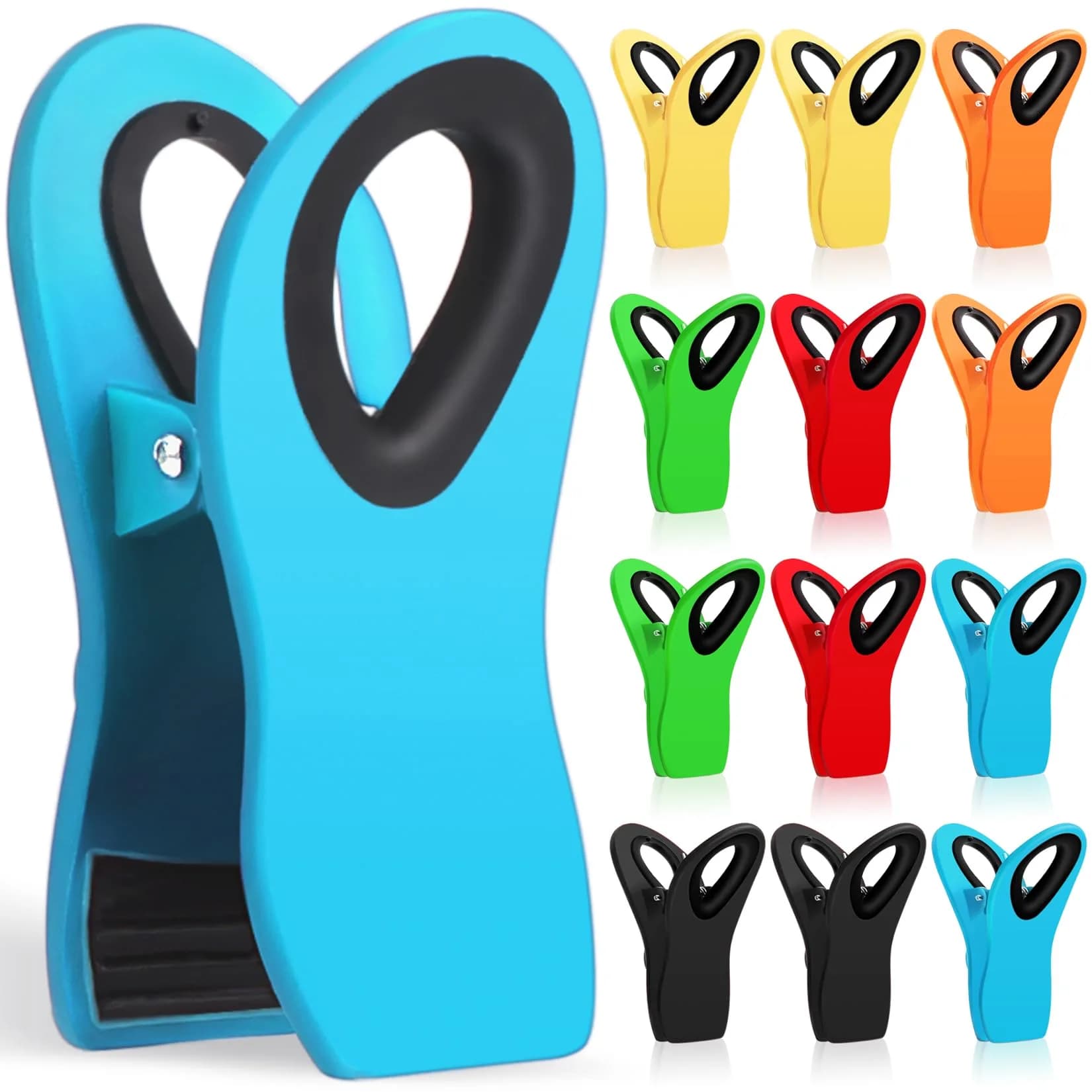 Jetmore 12 Pack Chip Clips Bag Clips with Magnet, Food Storage Clips | Strong Spring Grip - main product image