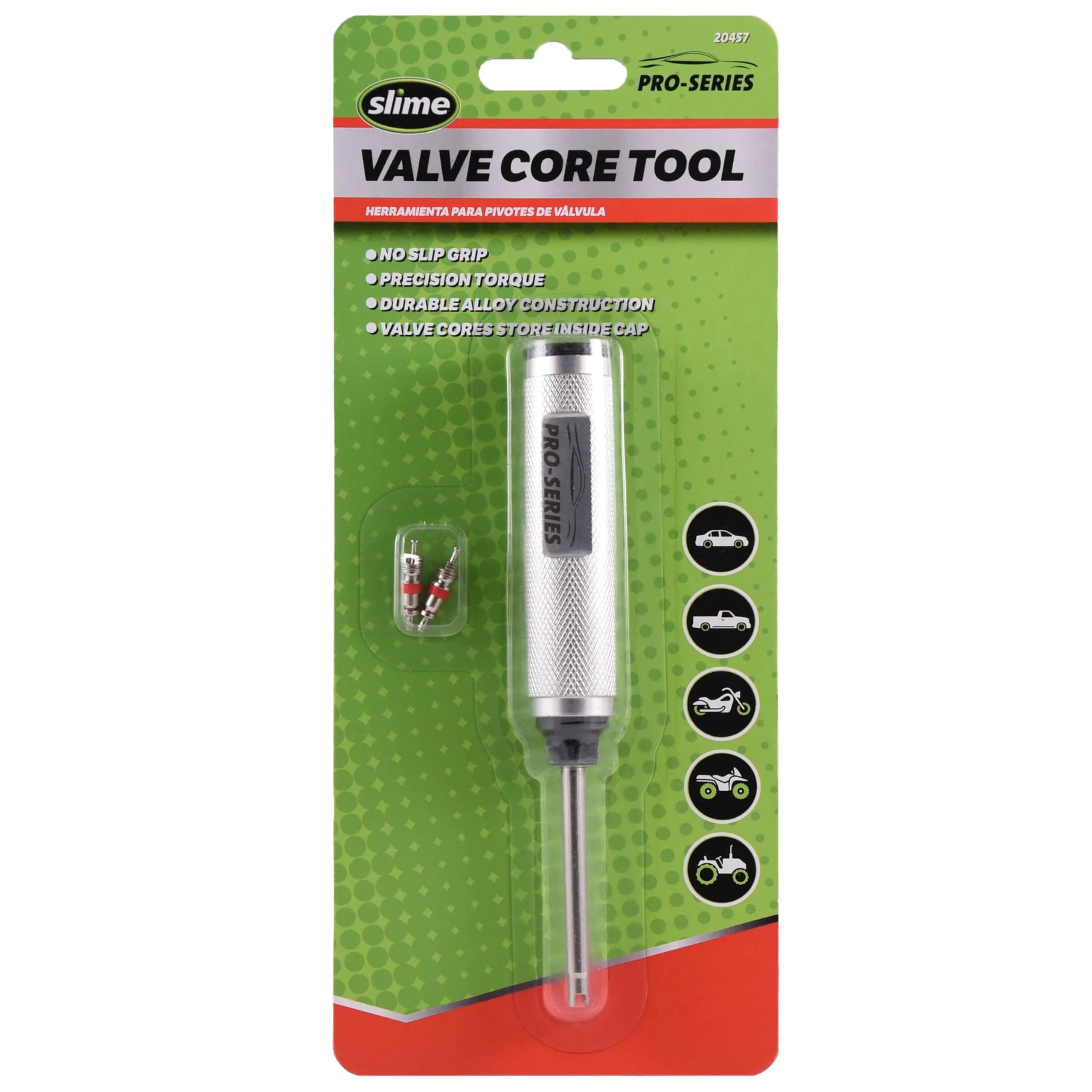 Slime Valve Core Torque Tool | Avoid TPMS Damage, Easy Valve Core Removal & Installation — Pro-Series Valve Core Tool
