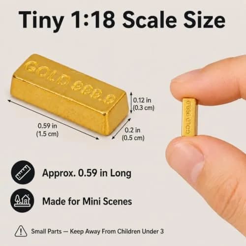jojofuny Miniature Toy Furnishing 30 pcs | Gold Mini Model for Dollhouses, Kids & Collectors thumbnail 4