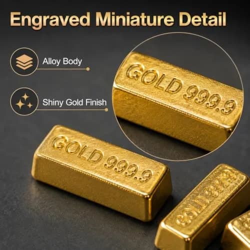 jojofuny Miniature Toy Furnishing 30 pcs | Gold Mini Model for Dollhouses, Kids & Collectors thumbnail 6