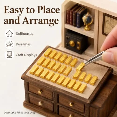 jojofuny Miniature Toy Furnishing 30 pcs | Gold Mini Model for Dollhouses, Kids & Collectors thumbnail 7