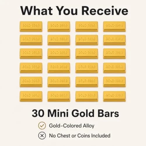 jojofuny Miniature Toy Furnishing 30 pcs | Gold Mini Model for Dollhouses, Kids & Collectors thumbnail 8