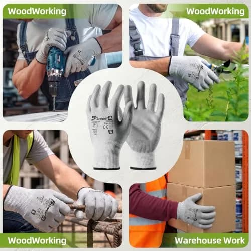 Schwer Cut Resistant Work Gloves A7, 3 Pairs, Large | ANSI A7 Certified for Heavy Duty Protection thumbnail 7