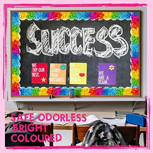 ERKE 60 Feet Bulletin Board Borders | Self Adhesive Confetti Scalloped Rolled Border for Classroom & Office thumbnail 5