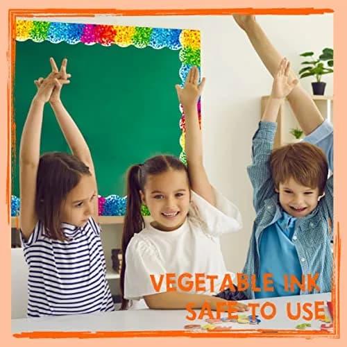 ERKE 60 Feet Bulletin Board Borders | Self Adhesive Confetti Scalloped Rolled Border for Classroom & Office thumbnail 6