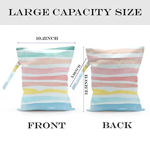 zcyxuuw Waterproof Wet Bag 26x32cm | Reusable Travel & Diaper Organizer with Handle thumbnail 2